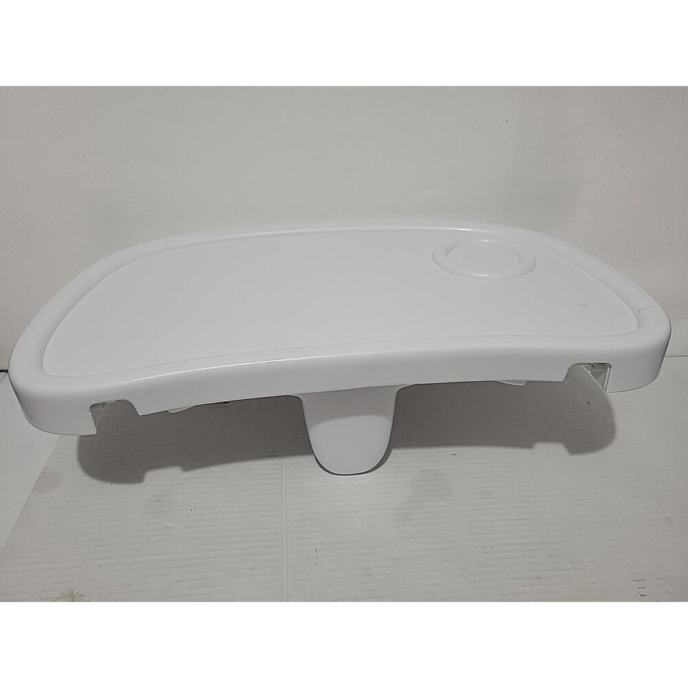 Baby High Chair White Removable Tray Dining Snack